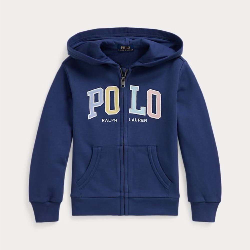 🚩Polo by Ralph Lauren kids Logo French Terry Full-Zip Hoodie US7